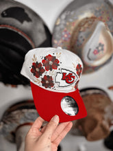 Red and white chiefs hat