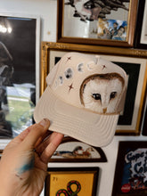 Owls and moon trucker cap