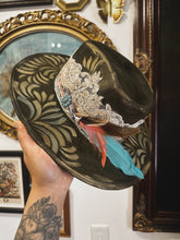 Olive Green with Gold and Turquoise beaded work size S