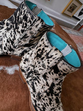 Genuine Hide and leather cowgirl booties size 8