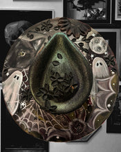 182_tattoos_n_cupcakes custom 2 flat brims (spooky and cowgirl Prada) size large