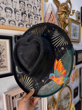 Top and bottom hummingbird painted hat