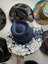 Cowboys hat top and bottom painted