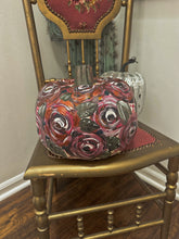 ￼Copper roses hand painted heirloom ￼pumpkin