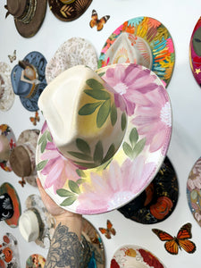 Ivory gold watercolor florals size large