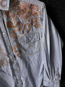 Wrangler X Billabong pearl snap fits like M/L