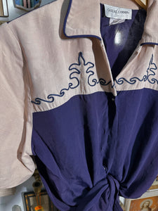 Vintage Western blush pink with purple top rare find