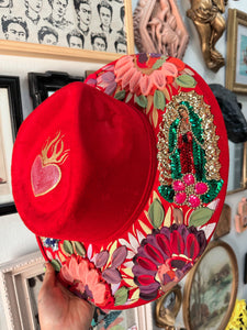Guadalupe Virgin Mary hat