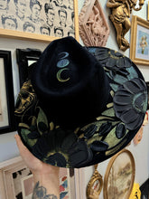Black color shifting extra shimmery black hat (made to order)