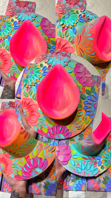 Colorful florals hat