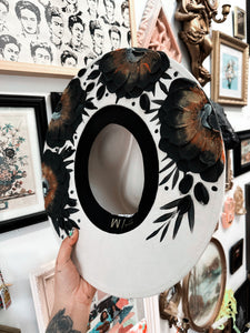 Spooky hat painted top and bottom