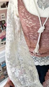 Whimsigoth free people top, Japanese lace top and 2 necklaces