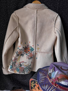 RARE Practical Magic 90s new fur suede coat size M