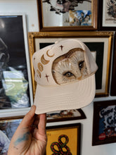 Owl and moons trucker cap