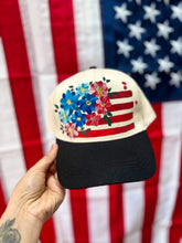 Ivory and black Americana cap