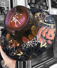 Retro spooky orange, purple, silver and gold