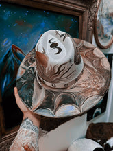 Nuetral animals of the night cream hat (free 2nd nuetral hand painted fall leaves hat)