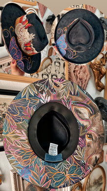 Deer butterfly heart shape hat with beaded work