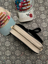 American flag crossbody ivory and black purse