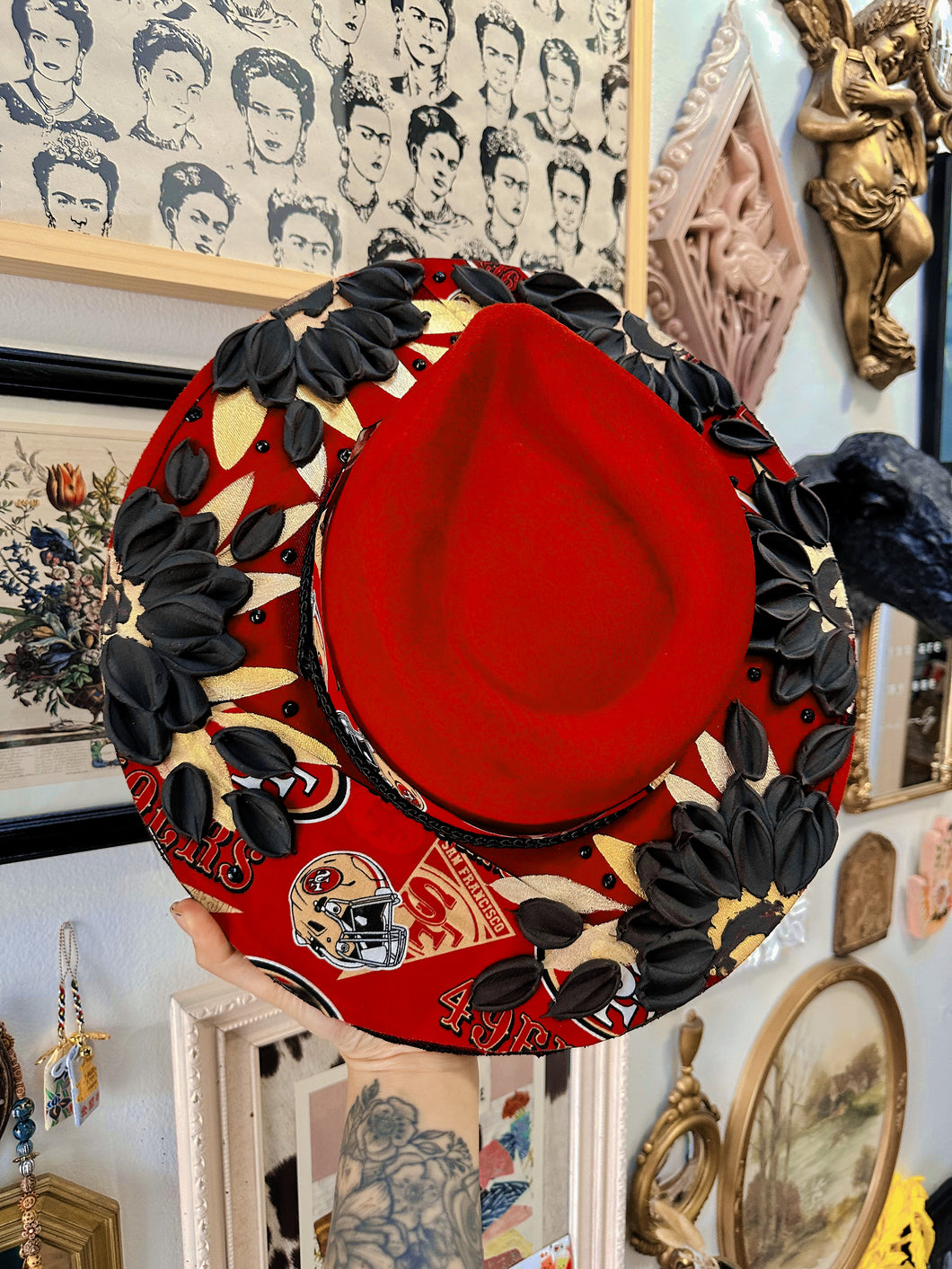 Red 49ers inspired hat