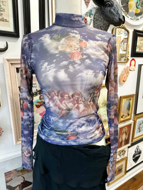 Whimsigoth sheer angel top size XS