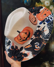 Retro Halloween  pumpkins and hats