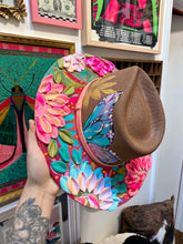 Summer double butterfly jute colorful hat
