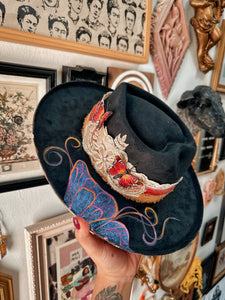 Deer butterfly heart shape hat with beaded work