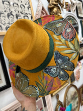 Top and Bottom mustard butterfly hat