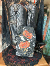 Black hand painted spooky coffin bag