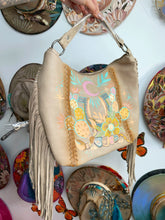 Western Boho fringe scorpion, handpainted bag