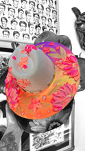 Ombre colorful floral with gold and pearls