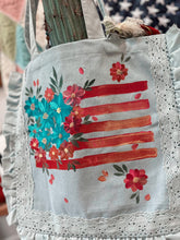 Large americana canvas tote
