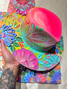 Colorful florals hat