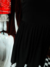 Flowy bouncy braless black LBD size s/m