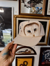 Owls and moon trucker cap