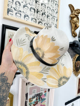 Sunflower Cowgirl Hat Front and Back Painted