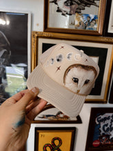 Owls and moon trucker cap