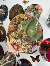 Sage hat neutral golden florals