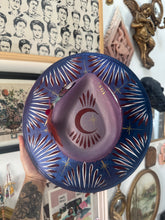 Color shifting whimsical hat- TOP AND BOTTOM painted