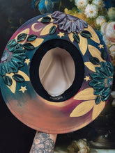 Jewel toned gold under brim