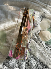 Ocean themed painted and real seaglass purse