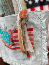 Large americana canvas tote