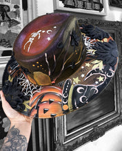 Retro spooky orange, purple, silver and gold