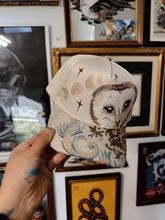 Owls and moon trucker cap