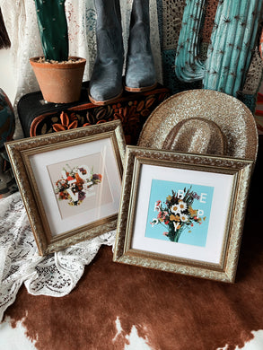 Golden framed art (set 2)