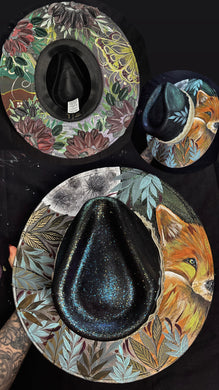 Fox color shifting hat top and bottom painted painted size Large
