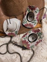 Gray and taupe cowgirl hat ornament/ car charm