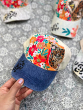 One of one; Leopard denim cap