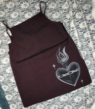 RARE FIND: Hand painted color shifting 90s burgundy and black dress size 8 (fits 6 too)